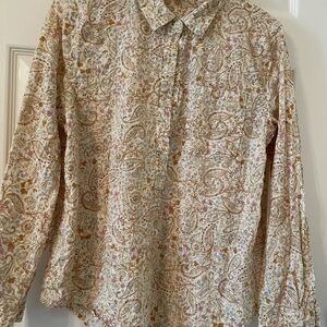 a.n.a Cream and Pink Paisley Blouse